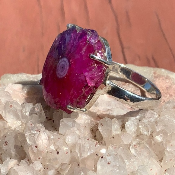 BOUTIQUE MULTI COLOR QUARTZ EYE 925 SILVER RING, 8 - Picture 6 of 13